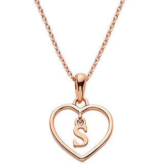 Plated From the Heart Initial Heart Necklace