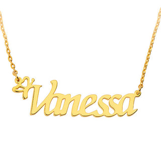 Name with Butterfly Accent Necklace