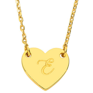 Petite Engraved Station Heart Necklace