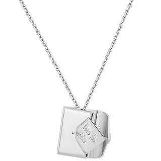 Envelope with Engraved Message Inside Necklace