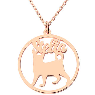 Personalized Standing Cat Silhouette Necklace