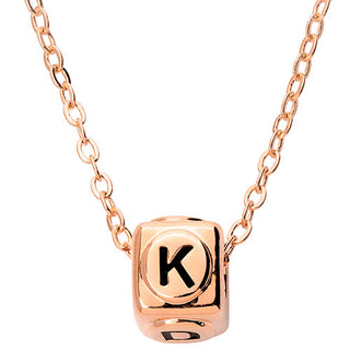 4 Initials Petite Cube Necklace