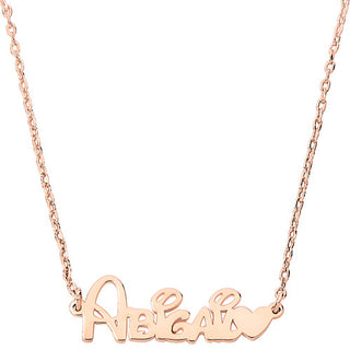 Whimsical Font Name with Heart Necklace