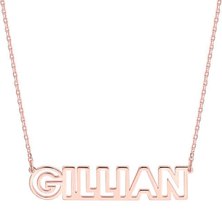 Silver Plated Open Uppercase Name Necklace