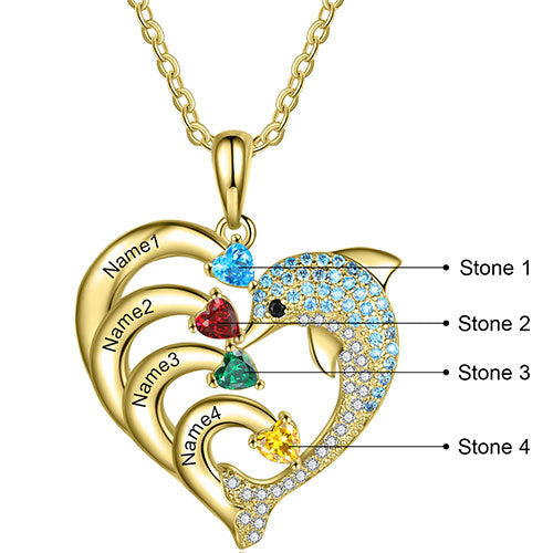 Dolphin stone fashion jewelry