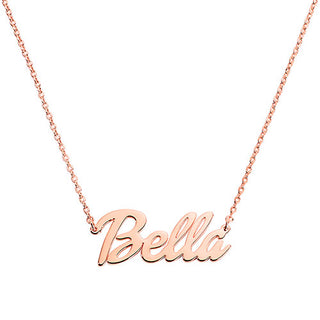 Plated Small Bold Script Name Necklace