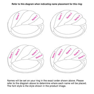 Personalized Engraved Swirl Dome Ring