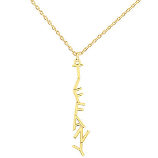 Zig-Zag Vertical Name Necklace