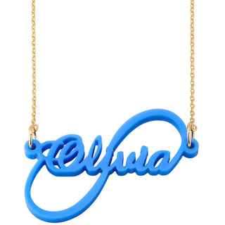 Script Name Infinity Acrylic Necklace