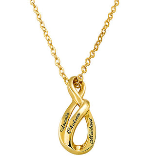 Engraved Swirl Infinity Necklace