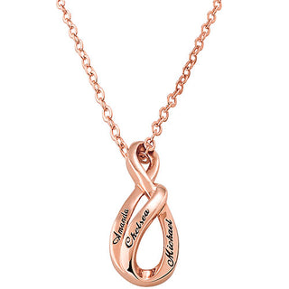 Engraved Swirl Infinity Necklace