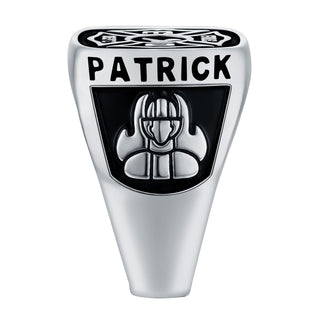 Men's Sterling Silver Fire Dept First Responder Ring