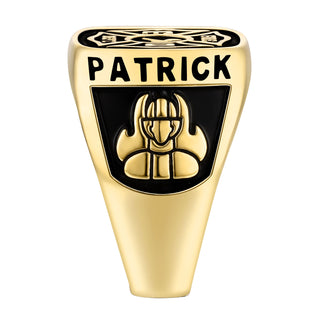 Men's Gold over Sterling Fire Dept First Responder Ring