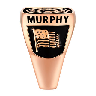 Men's Rose Gold Celebrium Fire Dept First Responder Ring