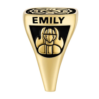 Women's Gold over Sterling Fire Dept First Responder Ring