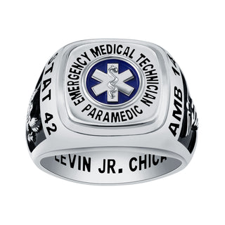 Men's Sterling Silver EMT First Responder Ring