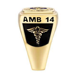 Men's Gold over Sterling EMT First Responder Ring