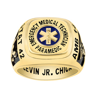 Men's Gold over Sterling EMT First Responder Ring