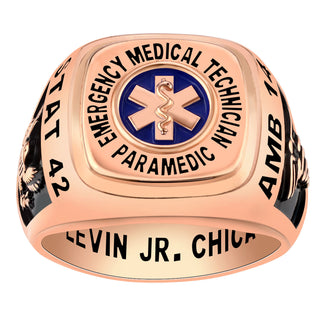 Men's Rose Gold Celebrium EMT First Responder Ring