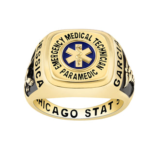 Women's Gold over Sterling EMT First Responder Ring