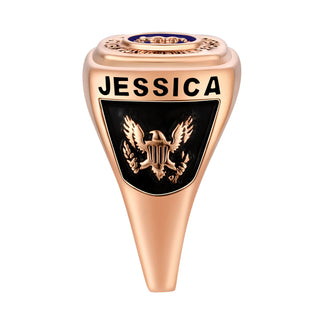 Women's Rose Gold over Sterling EMT First Responder Ring