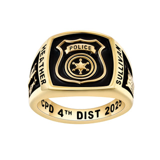 Women's Gold over Sterling Police First Responder Ring