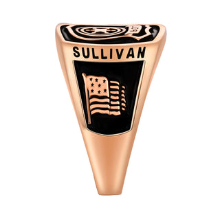 Women's Rose Gold over Sterling Police First Responder Ring