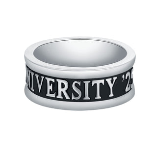 Men's Sterling Silver Personalized Graduation-Class Band Ring