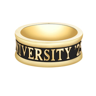 Men's 14K Gold over Sterling Silver Personalized Graduation-Class Band Ring