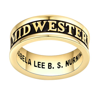 Women's 14K Gold over Sterling Silver Personalized Class-Graduation Band Ring