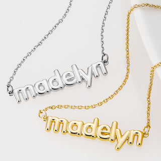 Lowercase Balloon Letters Name Necklace