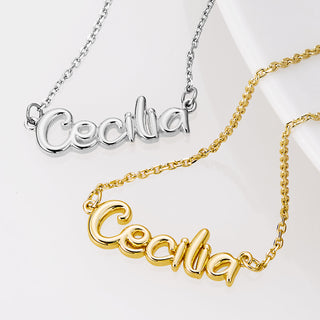 Balloon Letters Name Necklace