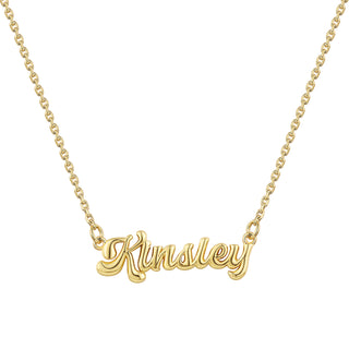 Fancy Script Balloon Letters Name Necklace