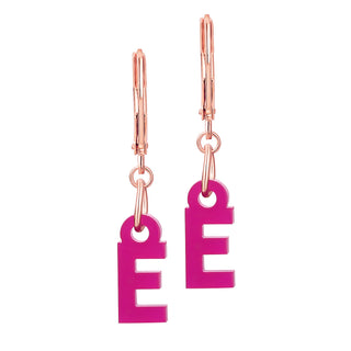 Bold Acrylic Initial Dangle Drop Earrings