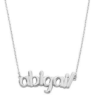 Staggered Lowercase Balloon Letters Name Necklace