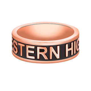 Women's 14K Rose Gold over Sterling Silver Personalized Class-Graduation Band Ring