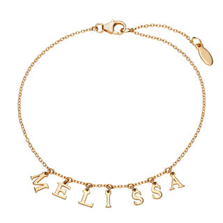 Dainty Letters Station Name Bracelet