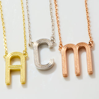 Hollywood Marquee Initial Necklace