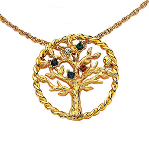 Family Birthstone Tree Pin/Necklace