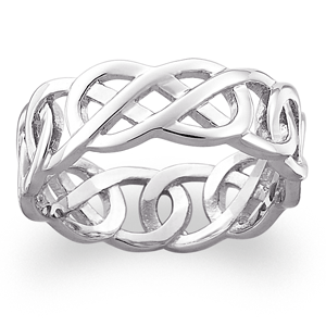 Sterling Silver Celtic Knot Wedding Band