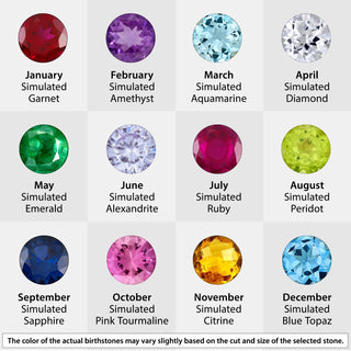 I Love You Birthstone Hearts Ring